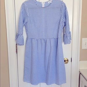 Blue seersucker dress from Red Dress Boutique